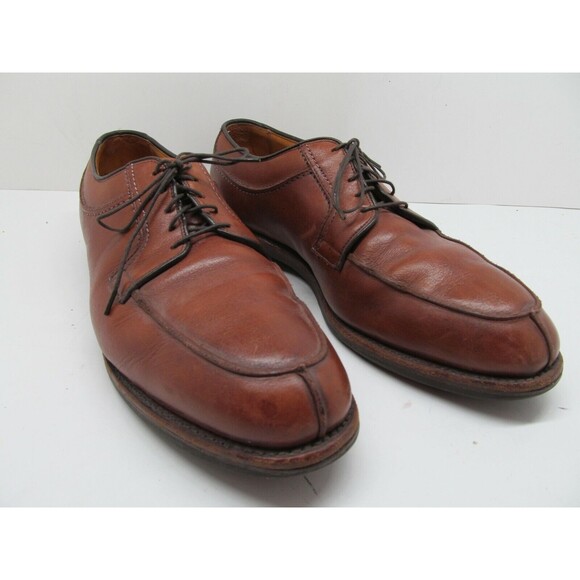 Allen Edmonds Stockbridge Brown Leather Split Toe Derbys  Mens Size 11 D - Picture 1 of 11